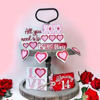 Valentine Tier Tray 5 Piece Set