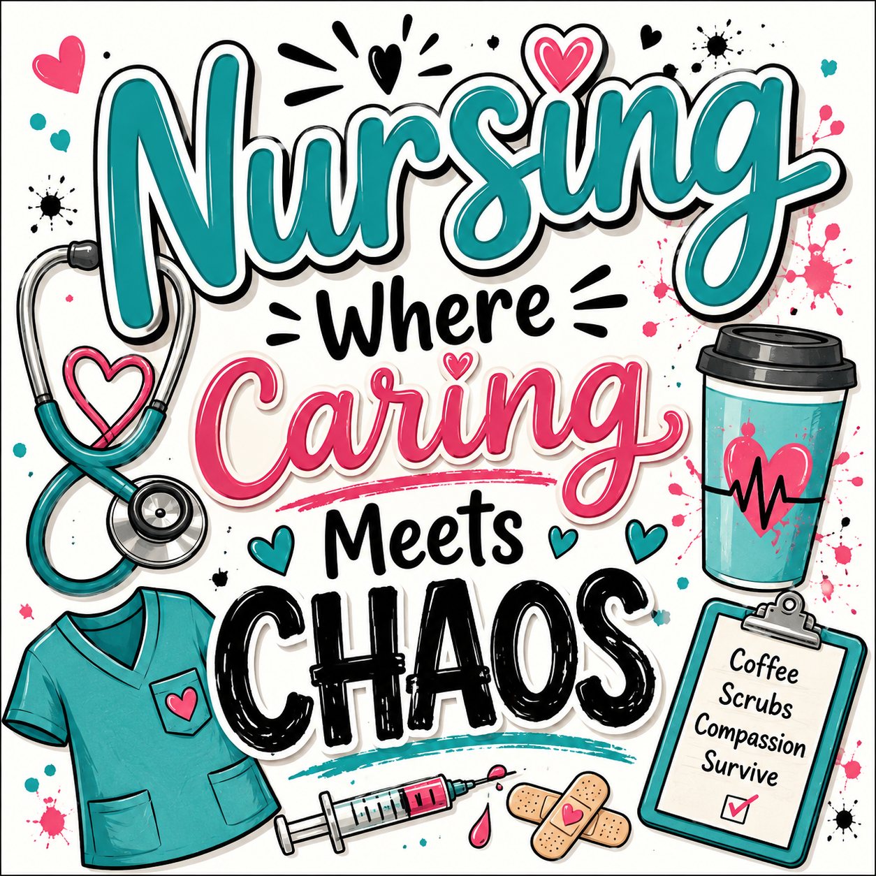 Nursing Where Caring Meets Chaos magnet