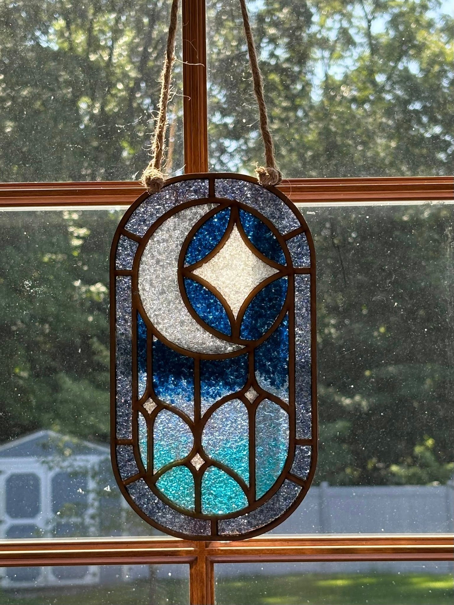 DIY Crushed Glass Suncatcher Kit - Celestial