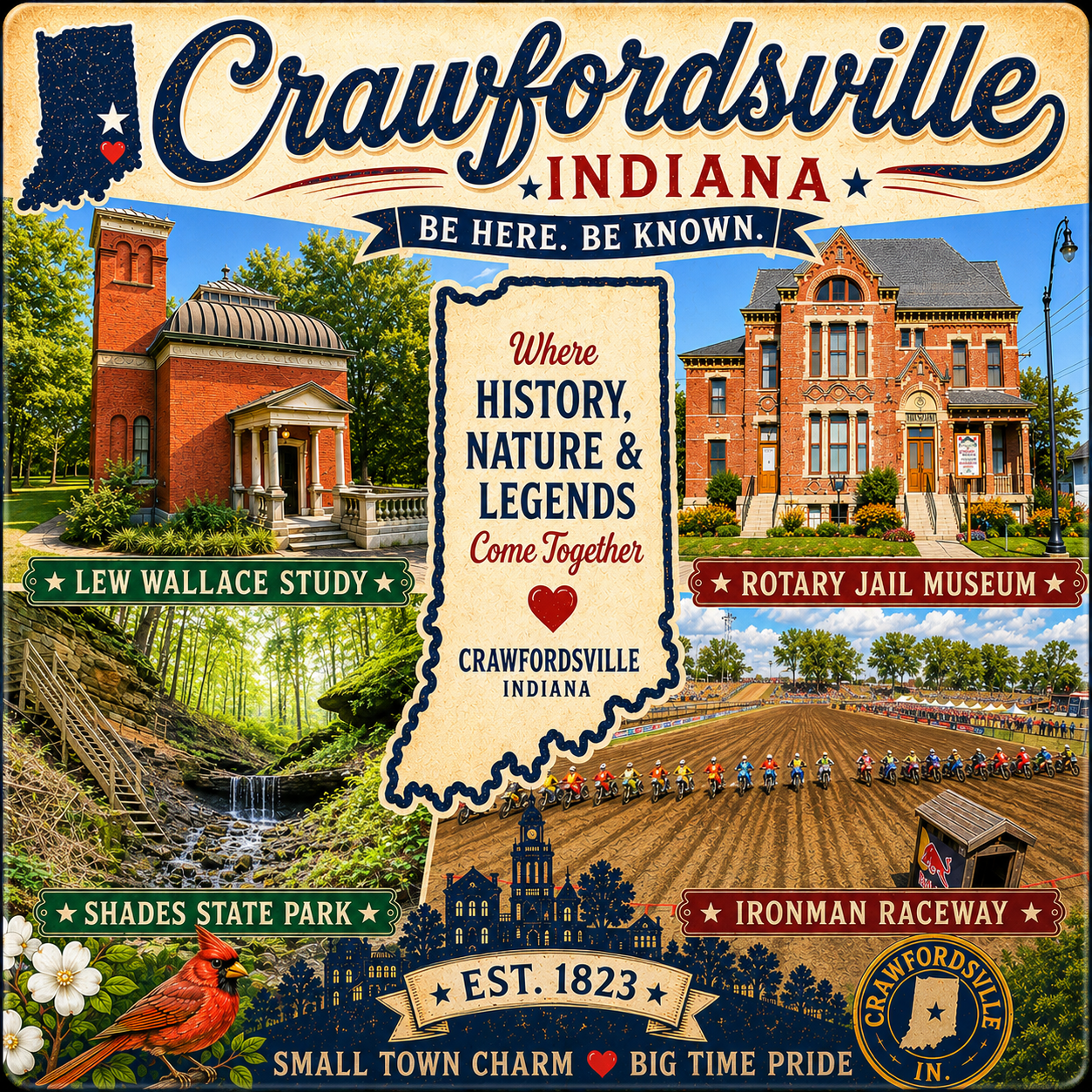 Crawfordsville Sites magnet