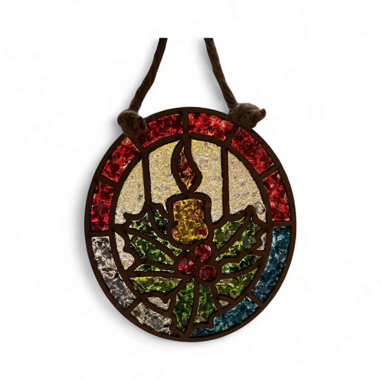 DIY Crushed Glass Suncatcher Kit - Christmas Candle