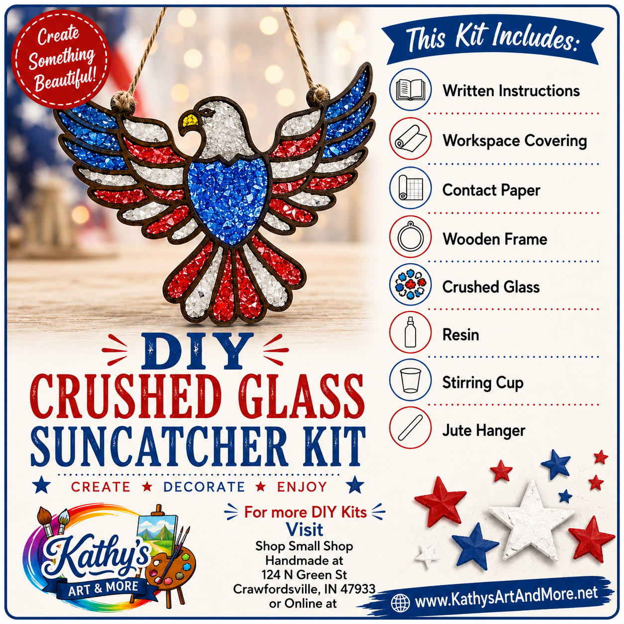 DIY Crushed Glass Suncatcher Kit - American Eagle