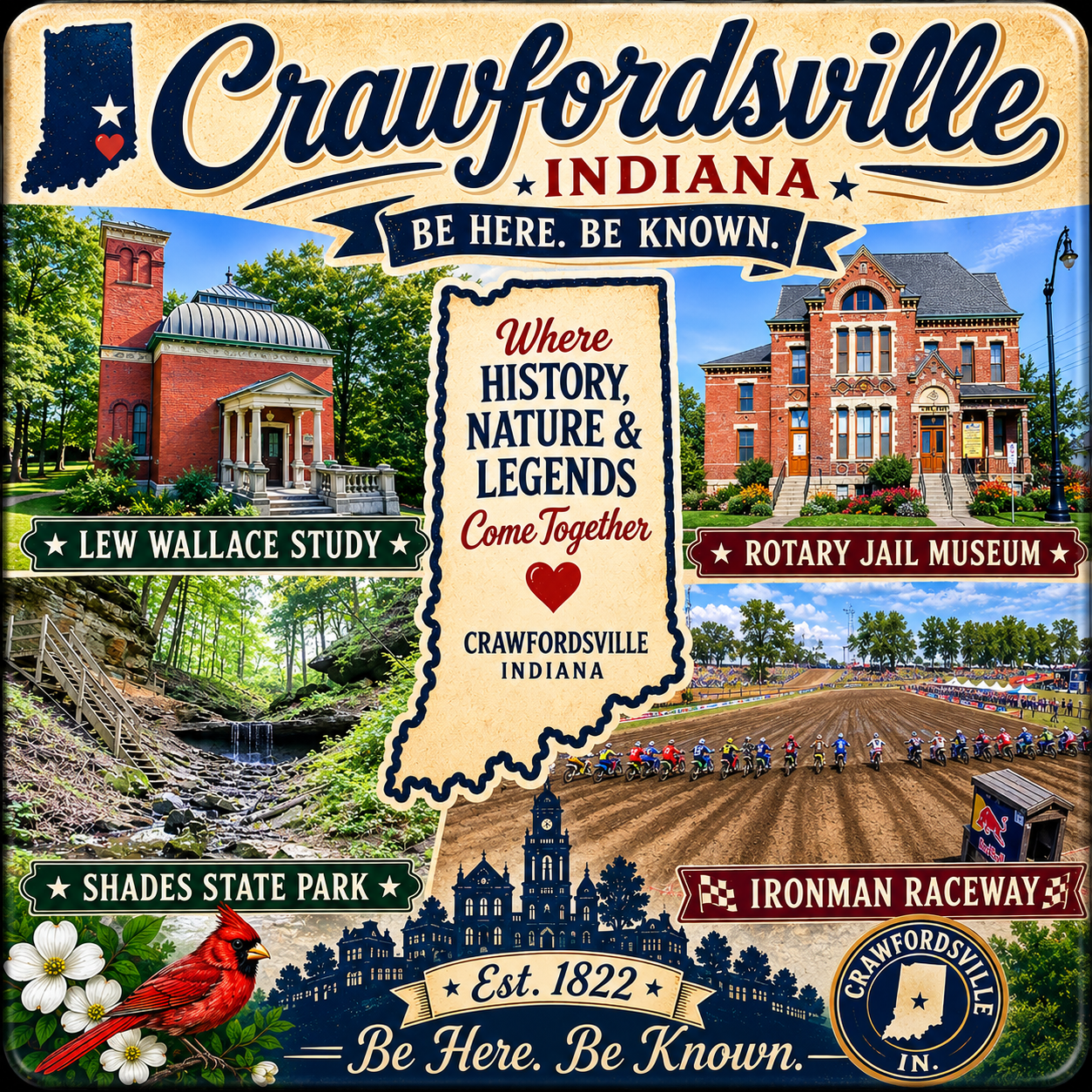 Crawfordsville Sites magnet