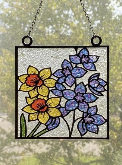 DIY Crushed Glass Suncatcher Kit - Daffodil & Larkspur