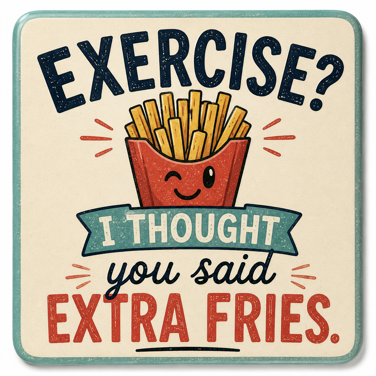 Exercise? I Thought You Said Extra Fries magnet