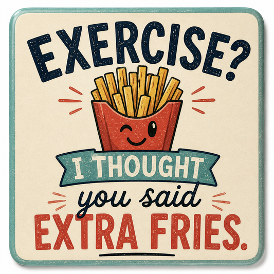 Exercise? I Thought You Said Extra Fries magnet