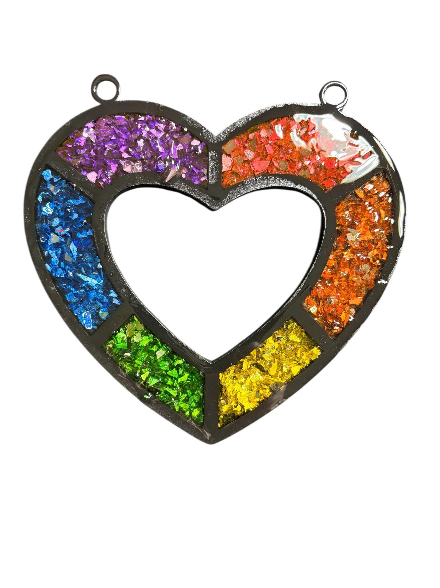 DIY Crushed Glass Suncatcher Kit - Heart