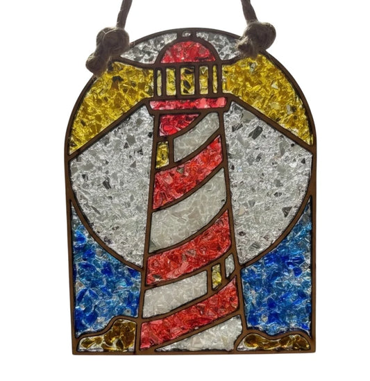 DIY Crushed Glass Suncatcher Kit - Lighthouse