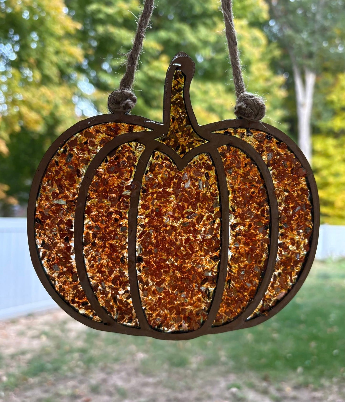 DIY Crushed Glass Suncatcher Kit - Pumpkin