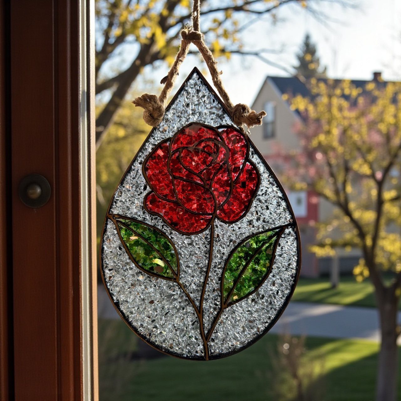 DIY Crushed Glass Suncatcher Kit - Rose