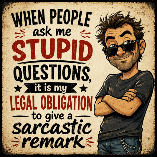 Stupid Questions Sarcastic Remark magnet