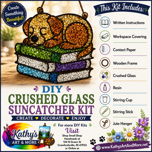 DIY Crushed Glass Suncatcher Kit - Dog on Books