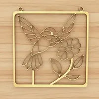 Hummingbird - Blank Wood Frame