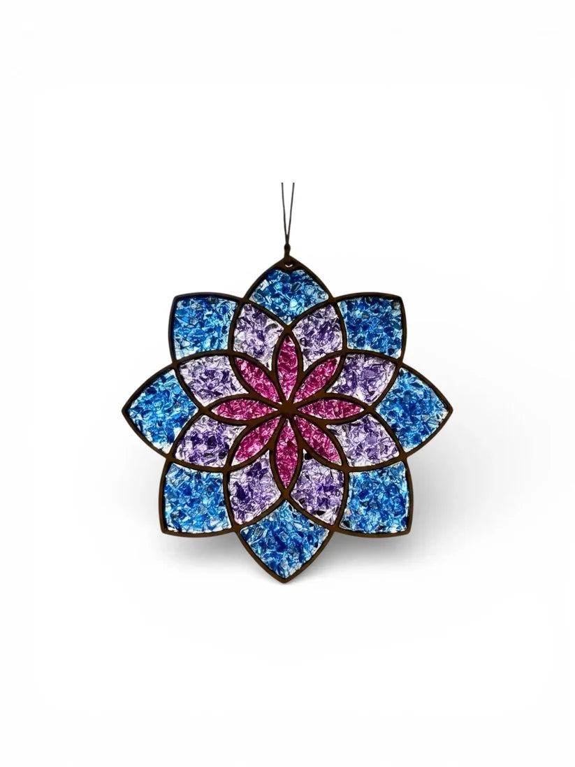 DIY Crushed Glass Suncatcher Kit - Lotus