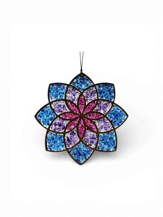 DIY Crushed Glass Suncatcher Kit - Lotus