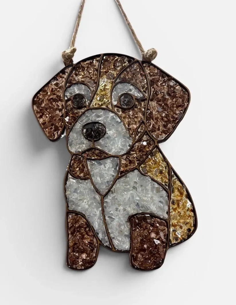 DIY Crushed Glass Suncatcher Kit - Puppy
