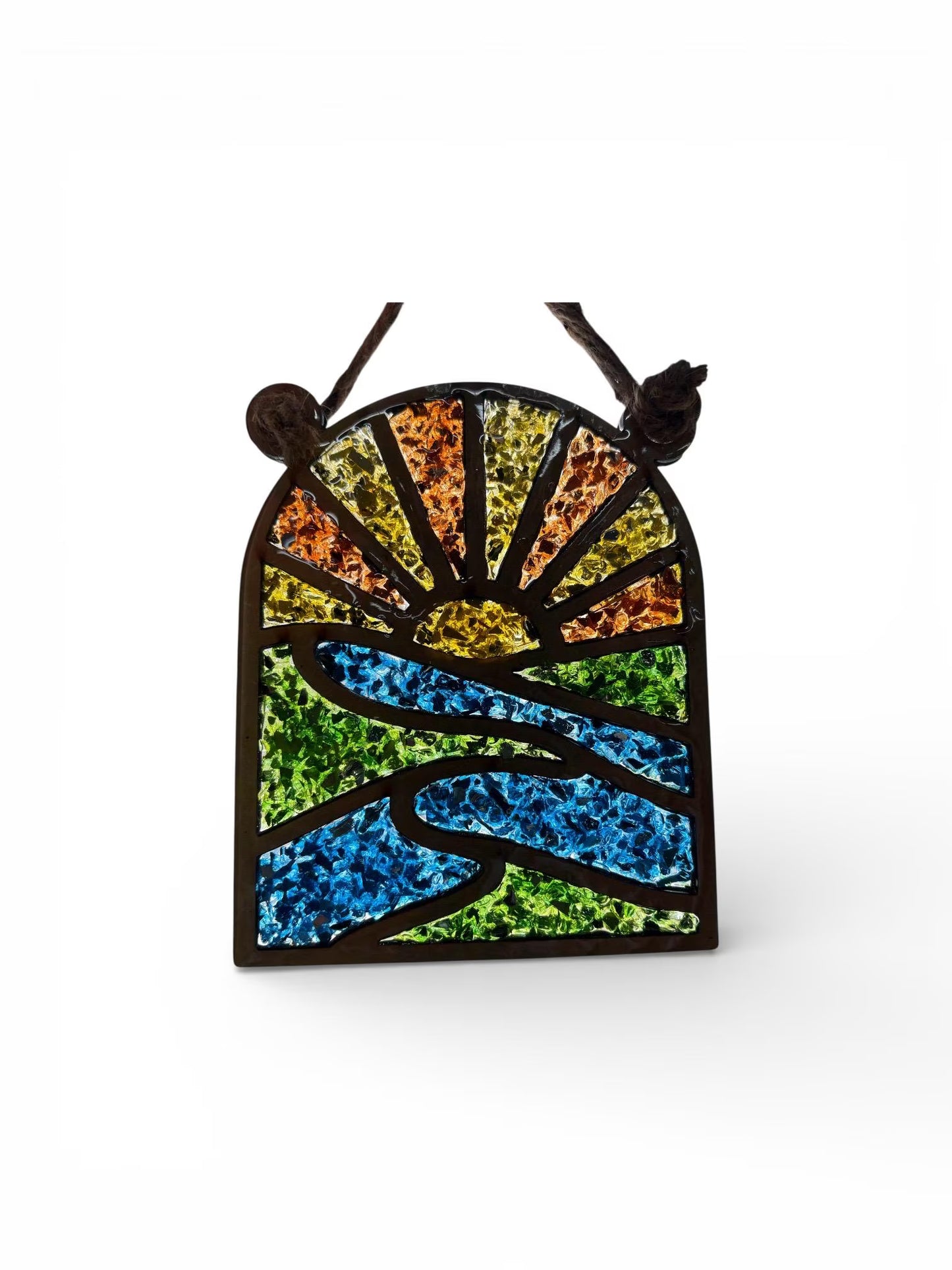 DIY Crushed Glass Suncatcher Kit - Sunrise