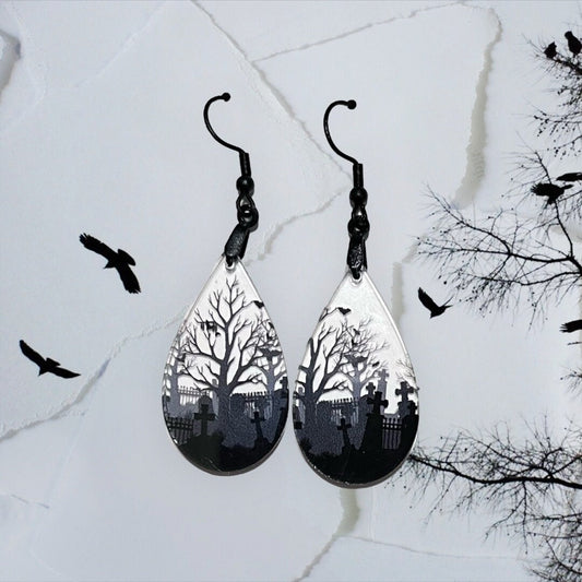 Acrylic Graveyard Earrings